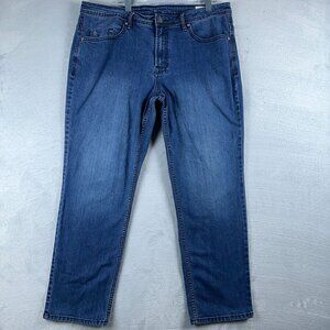 Buffalo David Bitton Jackson Slim Straight Jeans Womens Size 38X30 Stretch Blue